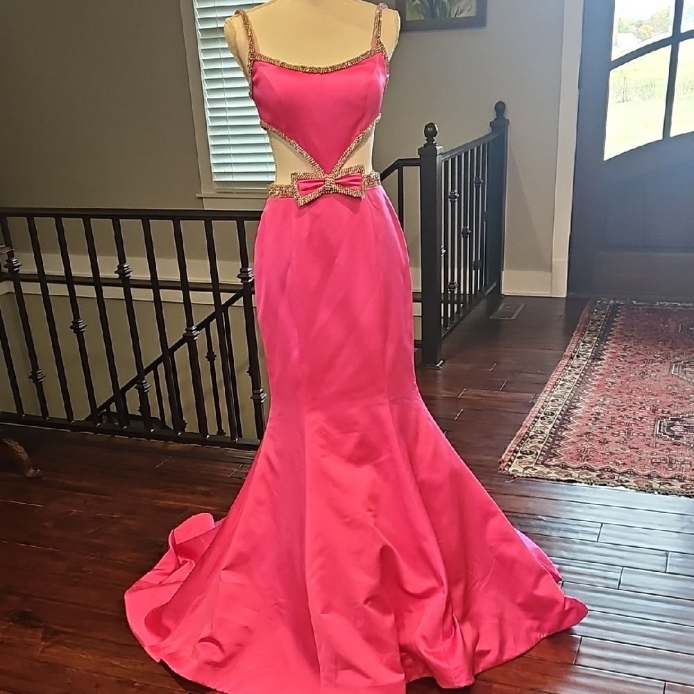Sheri Hill 56979 Hot Pink Formal  4